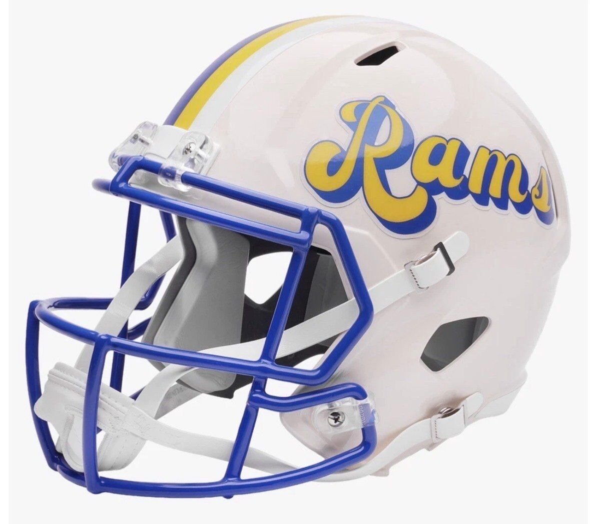 Los Angeles Rams Speed Replica Football Helmet <B>RETRO </B> Los Angeles Rams Speed Replica Football Helmet RETRO