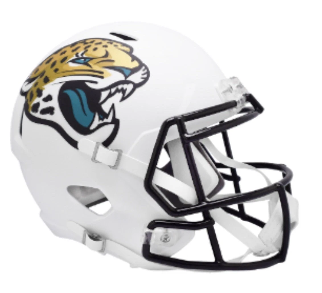 Jacksonville Jaguars Speed Replica Football Helmet <i>2024 Alternate On-Field</i> Jacksonville Jaguars Speed Replica Football Helmet 2024 Alternate On-Field