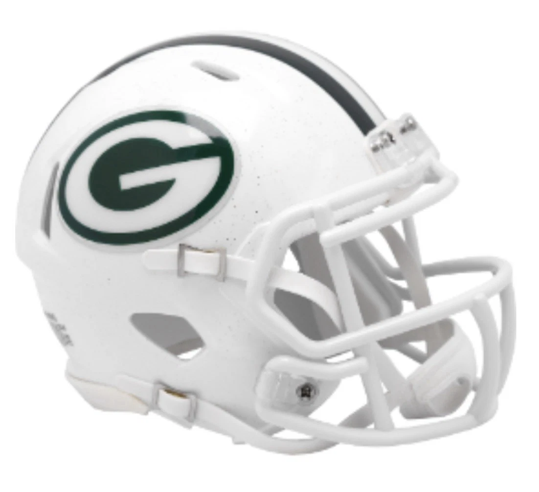 Green Bay Packers NFL Mini Speed Football Helmet <i>2024 Alternate On-Field</i> Green Bay Packers NFL Mini Speed Football Helmet 2024 Alternate On-Field