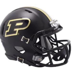 Purdue Boilermakers NCAA Mini Chrome Speed Football Helmet Gloss Black