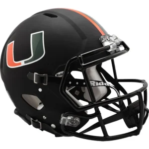 Miami Hurricanes Speed Football Helmet Black