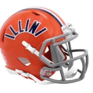 Illinois Fighting Illini NCAA Mini Speed Football Helmet 1971-1987