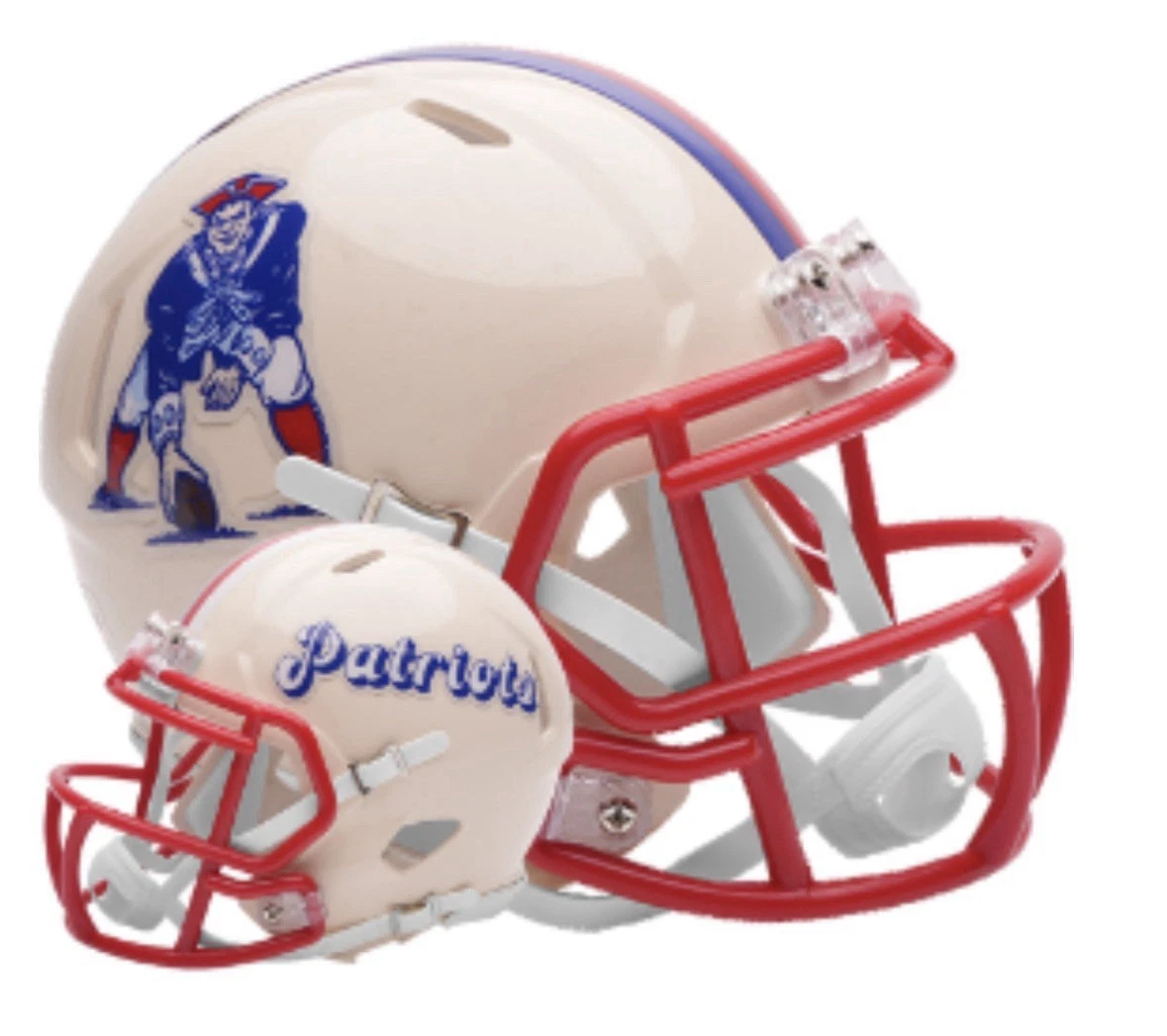 New England Patriots Speed Mini Football Helmet <B>RETRO</B> New England Patriots Speed Mini Football Helmet RETRO