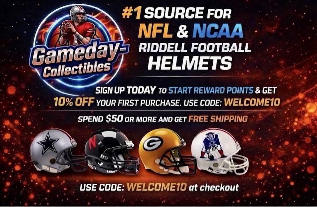 RIDDELL NFL COLLEGE FOOTBALL HELMETS